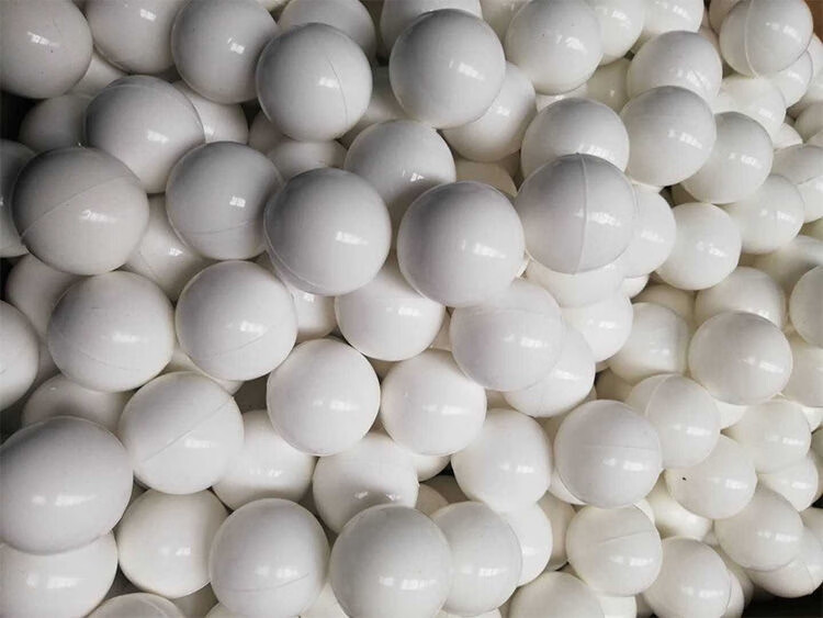 实心橡胶弹球饲料厂弹跳球硅胶 45毫米白色(10个)