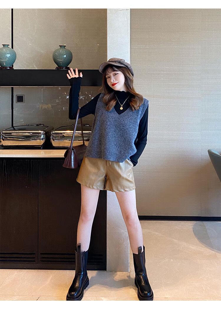 高品质早秋毛衣马甲女2021新款马甲女秋新款外穿时尚v领针织外搭无袖