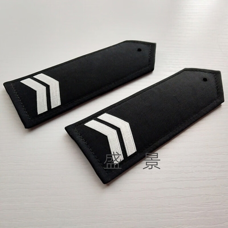 队物业学生会肩章定教官定公司胸牌号码牌 二拐一硬布肩章1对【图片