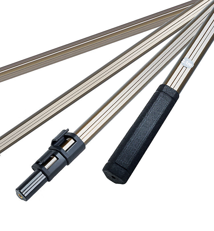 包邮3米4米5米加厚加粗铝合金抄网杆杆竿伸缩定位鱼抄网头4米裸杆40cm