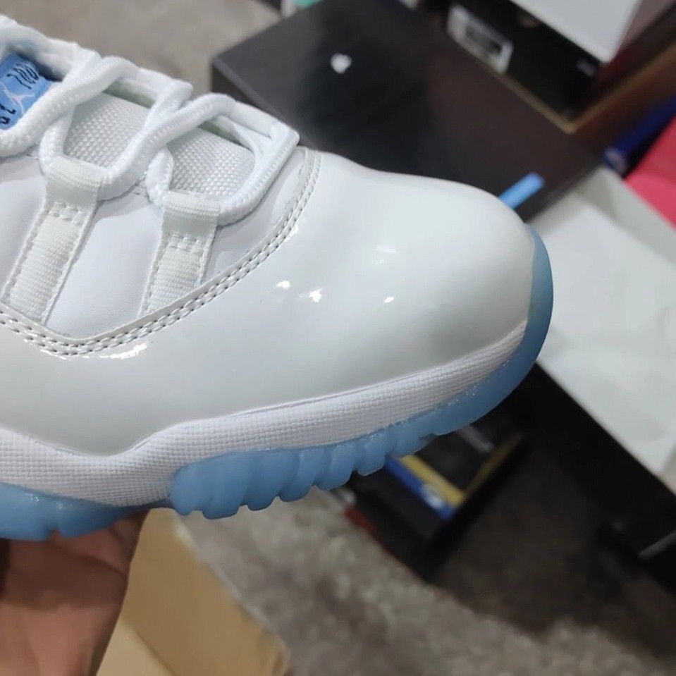 新潮稳货aj11传奇蓝乔治城真碳纯元版本原厂货就蓝蛇康扣45