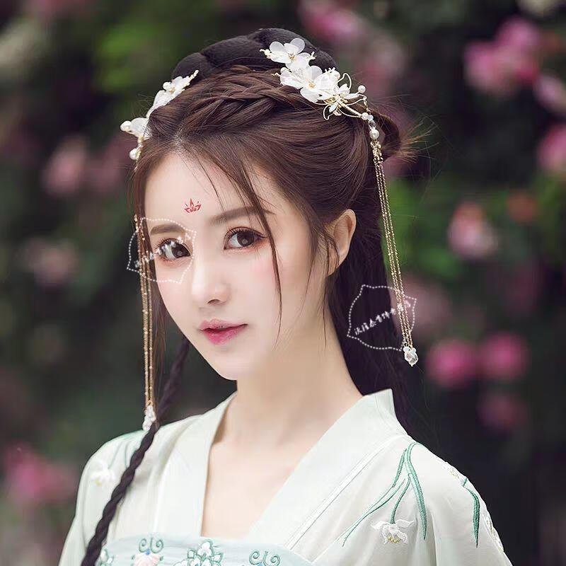 罗丽莎汉服发冠女古风凤冠头饰全套古装古饰仙气造型流苏步摇假发簪y