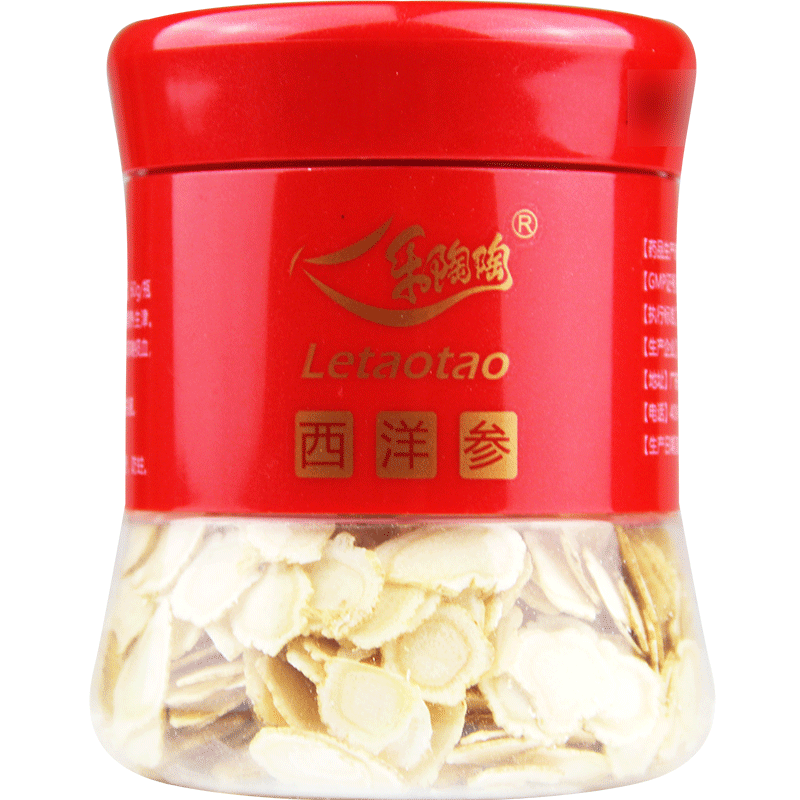 乐陶陶西洋参片60g瓶养阴生津1瓶装