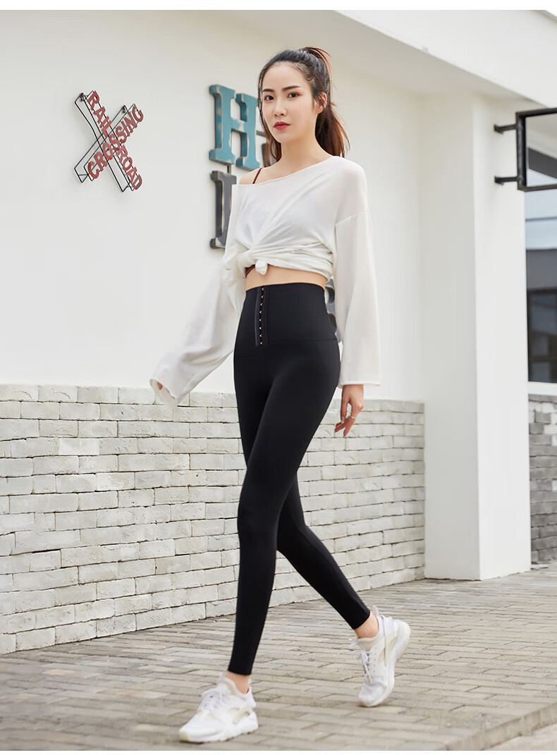 冰丝打底裤女外穿常规夏季花纹鲨鱼皮芭比裤力液体收腹七分裤瑜伽裤