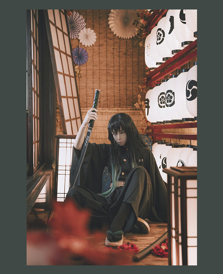cos服鬼灭之刃cos霞柱时透无一郎cos服木屐鬼杀队队服 时透无一郎全套
