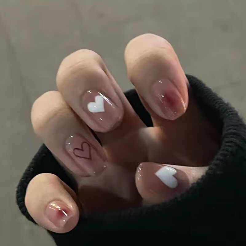 新款星空钻链穿戴甲成品甲片指甲贴片网红可拆卸防水蝴蝶结假指甲