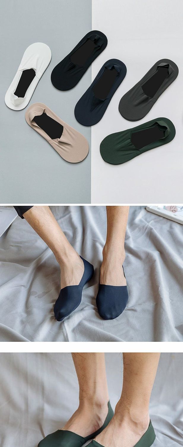 高品质男士夏款袜子袜子男夏天薄款透气男士冰丝船袜硅胶防滑隐形袜