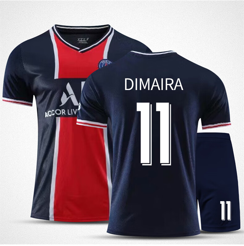 明星2122大巴黎球衣短袖姆巴佩比赛训练队服定制30号梅西足球服套装男