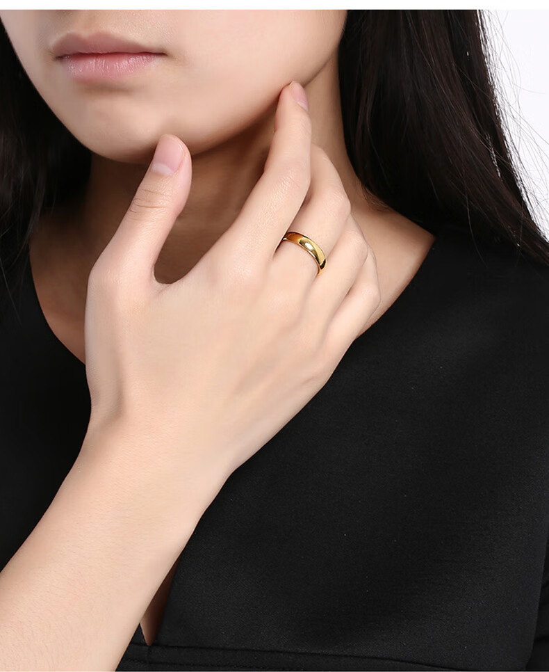 黄金戒指足金999天元戒光面光圈戒男女情侣戒指环金饰送礼丝黛约331g