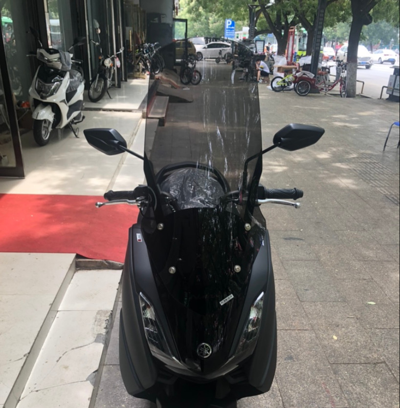雅马哈巡鹰125风挡 适用踏板摩托车挡风板前改装配件挡雨防风玻璃