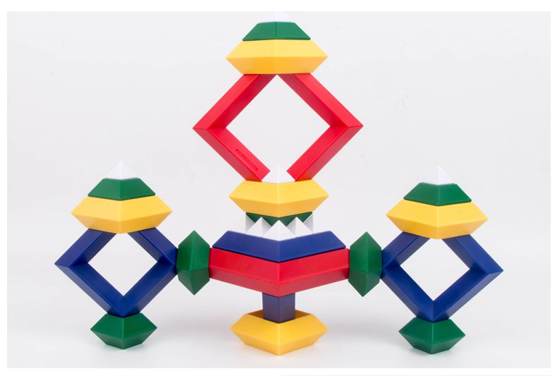 金字塔积木 儿童百变智力魔塔菱形创意智慧金字塔积木拼装男女孩亲子