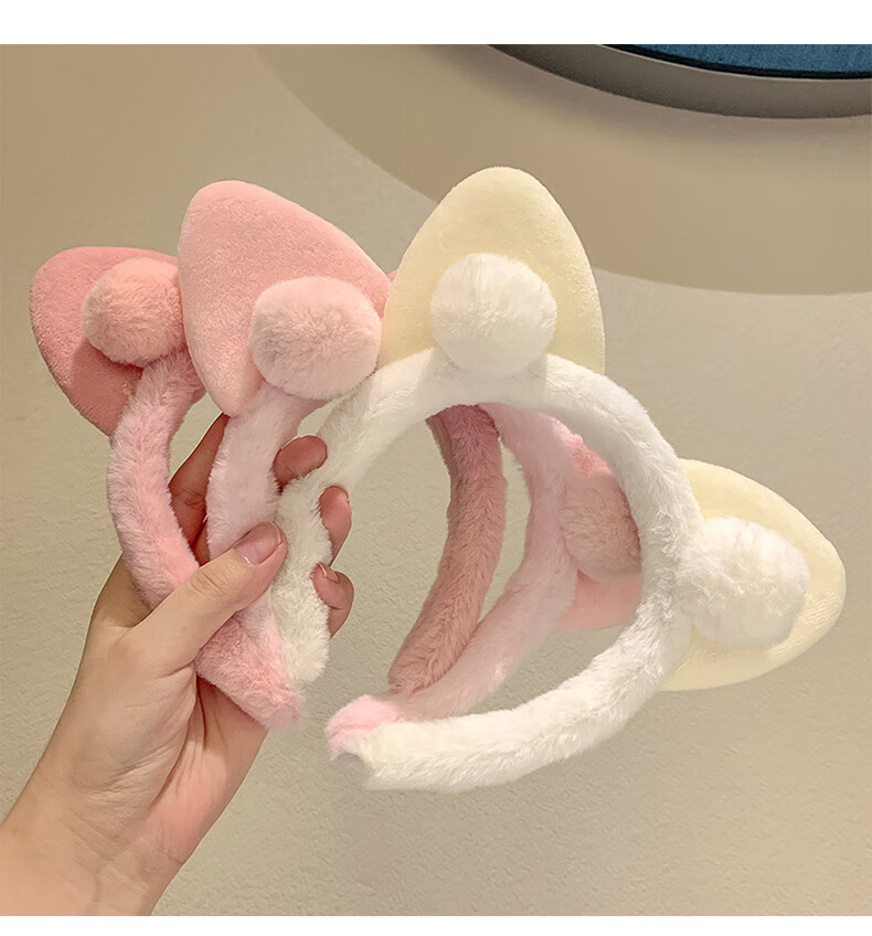 beautifulprincess儿童可爱猫耳发箍女童外出压发头箍宝宝卡通发卡不