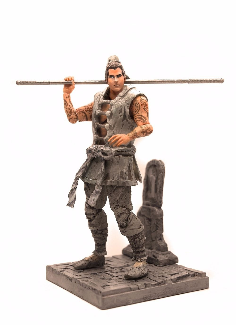 武松手办玩具水浒传兵人专区复古模型可关节动摆件史进12cm 史进 朱武