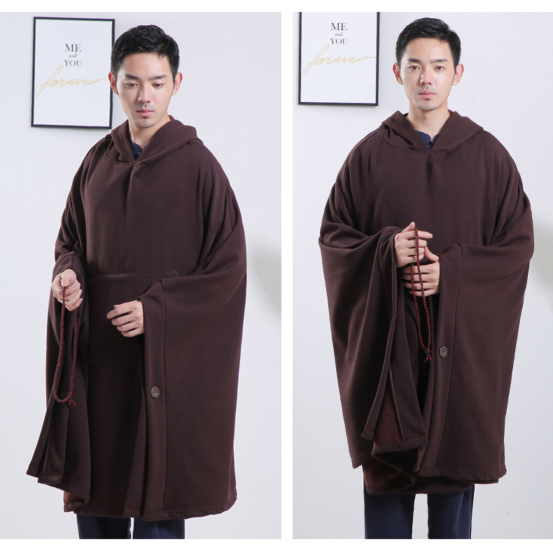 【佛教居士】打坐斗篷男玄善佛系披风禅修服观音服禅修披肩僧服女通用