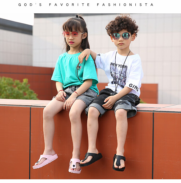 男童人字拖夏季男孩拖鞋外穿小学生沙滩鞋中大童居家凉拖防滑软底女孩