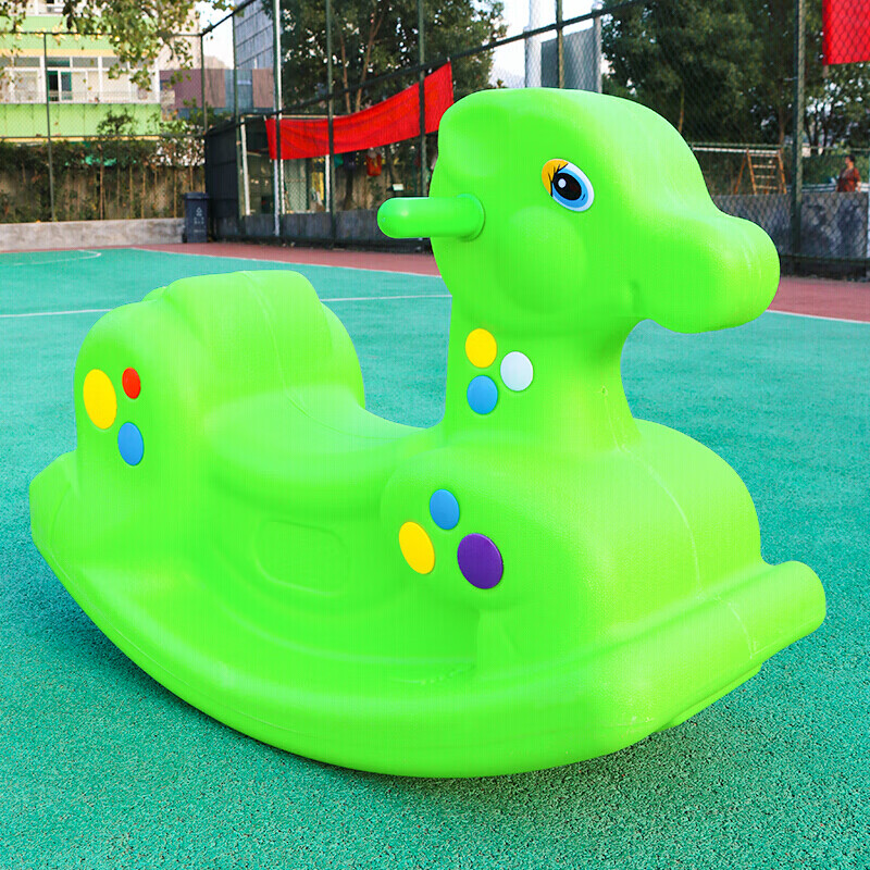 定制幼儿园儿童卡通户外体育活动器材小孩木马摇宝宝室内玩具粉色小鹿