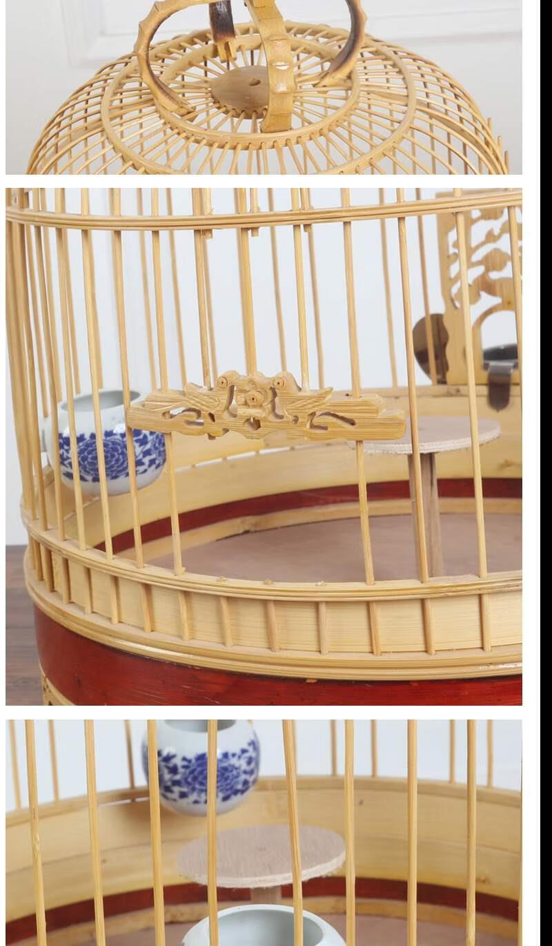 云雀笼百灵鸟笼云雀竹笼百灵鸟小号养笼百灵馒头笼竹笼 花门馒头笼全