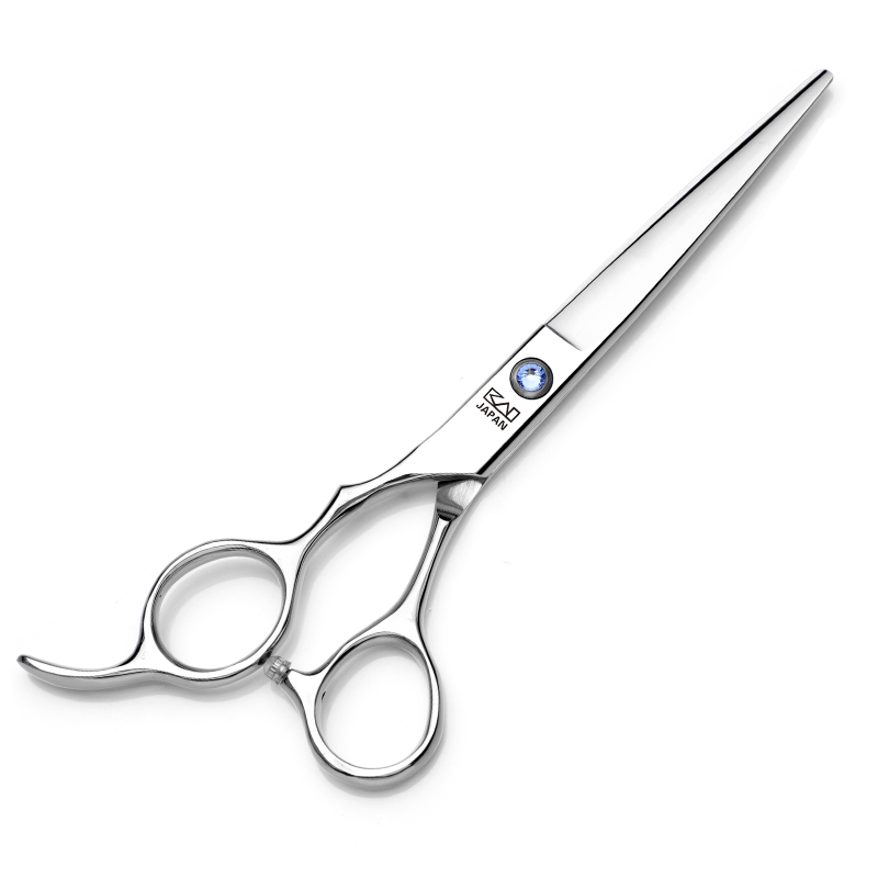专用左撇子美发剪刀火匠左手专用剪6寸平剪牙剪刘海打薄理发剪子 蓝钻