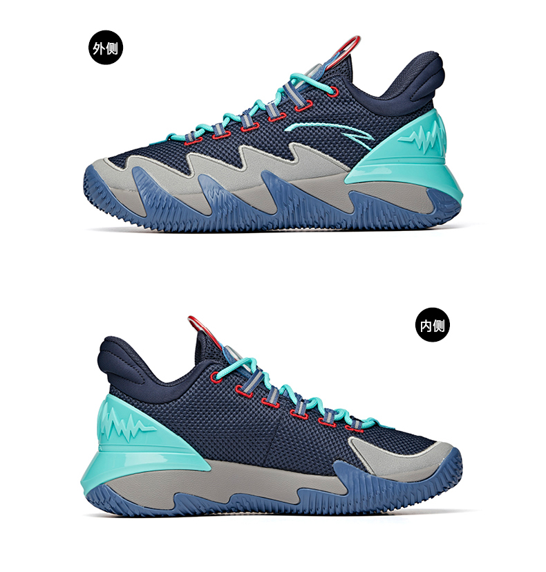 安踏篮球鞋男2020秋季新款安踏逆刃系列学生运动鞋中低帮缓震耐磨防滑