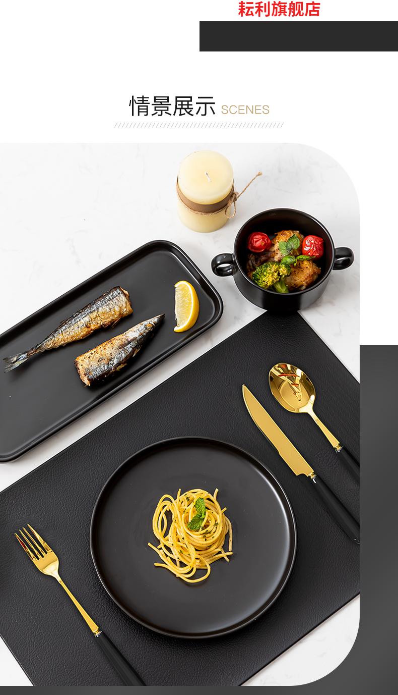 高档西餐店牛排餐具摆台套装西餐餐盘网红全套刀叉仪式感餐具套装创意