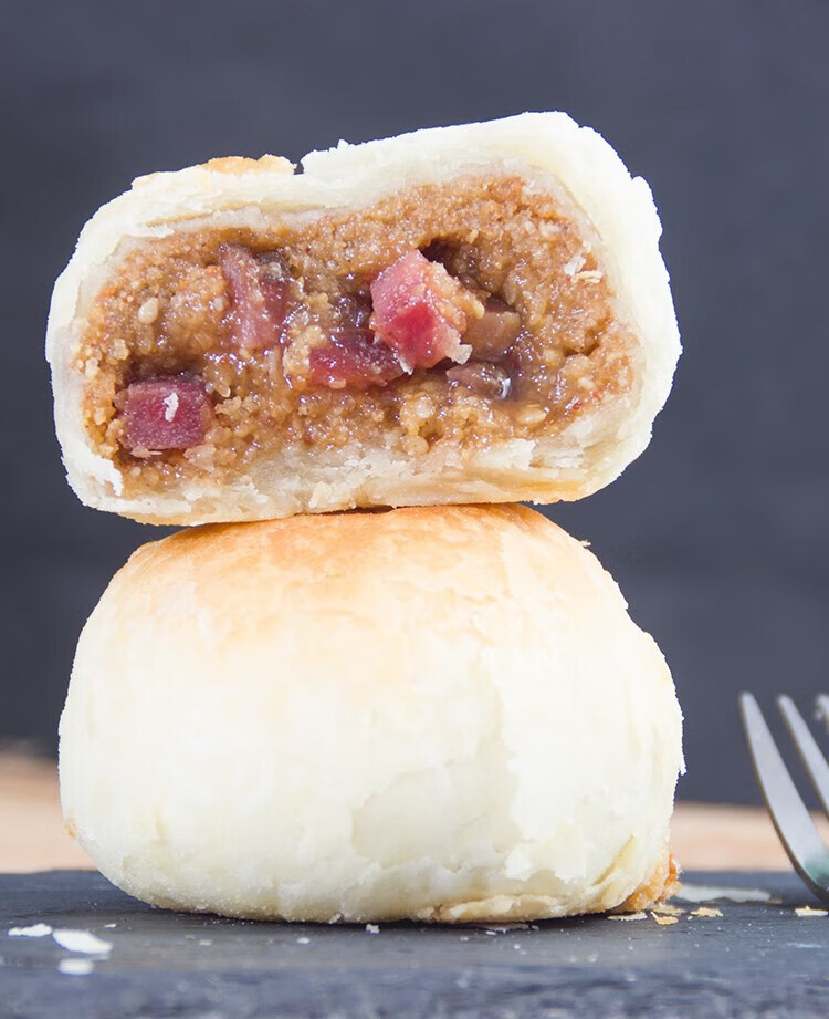 贵州苏式月饼 馥香斋蔡氏贞丰酥皮火腿月饼手工洗沙水晶糕点散 多口味