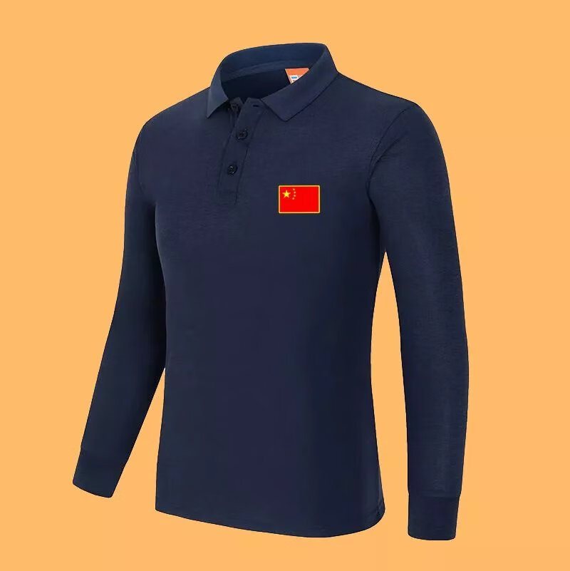 淘跃(taoyue)中国国家队t恤运动长袖polo衫2022秋冬休闲体恤教练国服