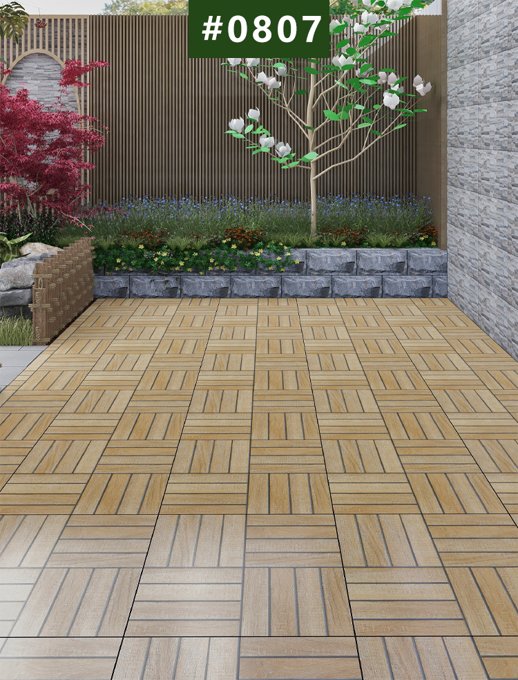 木纹砖室外露台庭院木纹瓷砖仿实砖户外防滑防冻花园院子阳台地砖美真