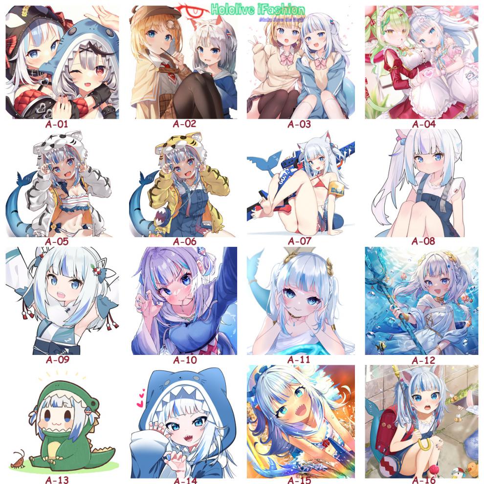 噶呜古拉抱枕hololiveenvtuber噶呜古拉gawrgura动漫周边抱枕方枕05