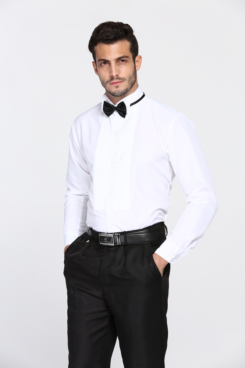 男士演出舞台表演西服套装 梧桐尚男士演出礼服领结白衬衫大合唱服