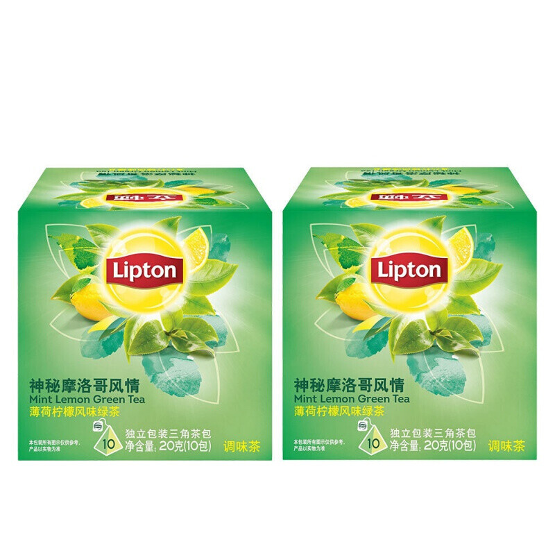 立顿薄荷柠檬茶独立装水果茶包神秘摩洛哥薄荷柠檬多口味可选薄荷柠檬