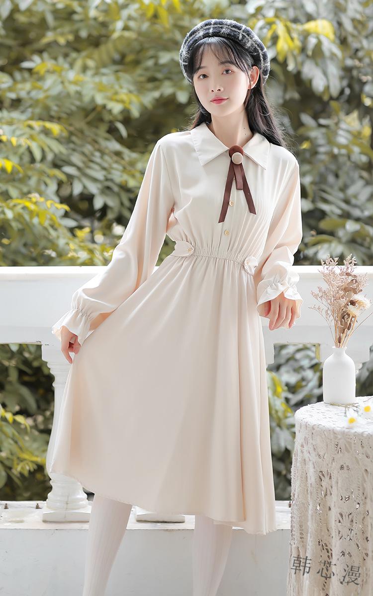 甜甜猴初秋款连衣裙长袖仙女气质2020秋季新款小清新学院风女生裙子