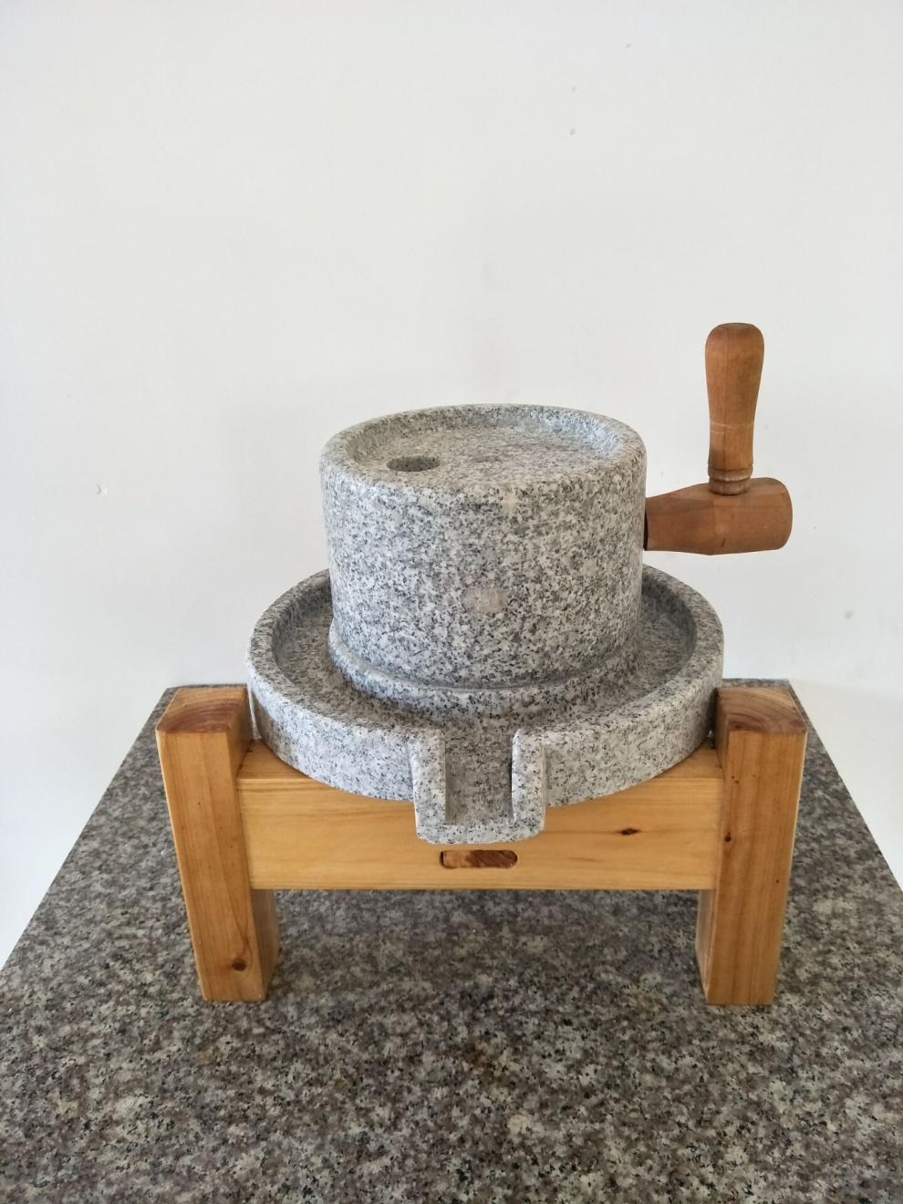 老式石磨家用手推复古小磨用青石盘磨豆腐花设备老式磨手石磨豆浆机