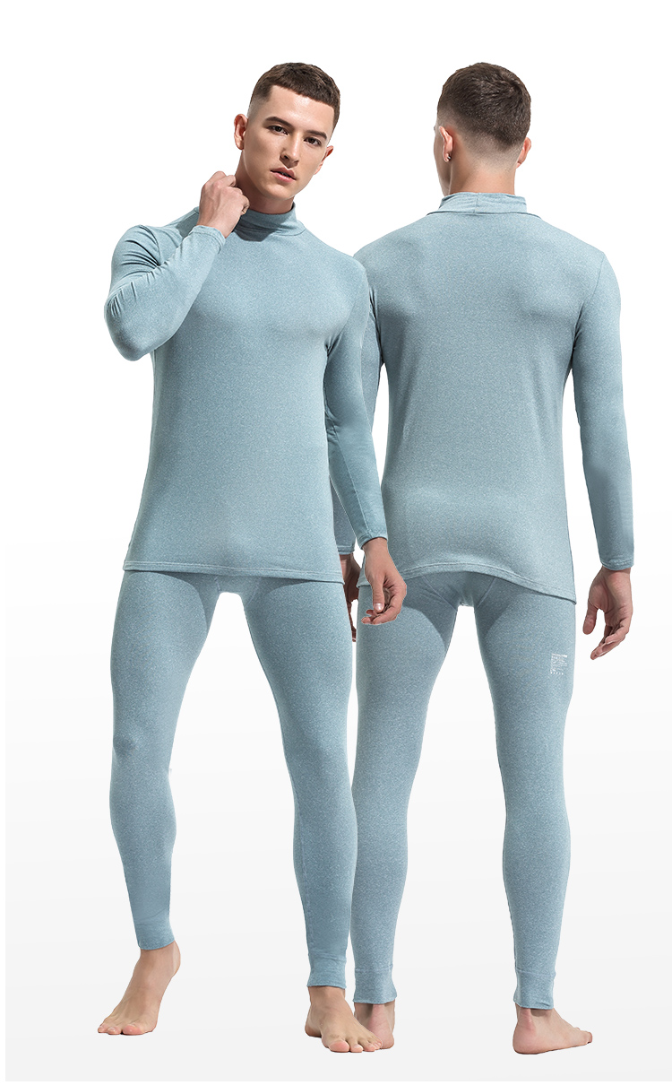 俞兆林秋衣秋裤男套装青年中高领打底冬季男士保暖内衣薄款弹力防寒