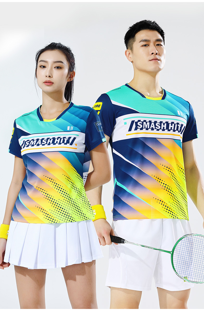 单双号2022春夏新款羽毛球服套装情侣短袖运动服速干乒乓球服比赛团队
