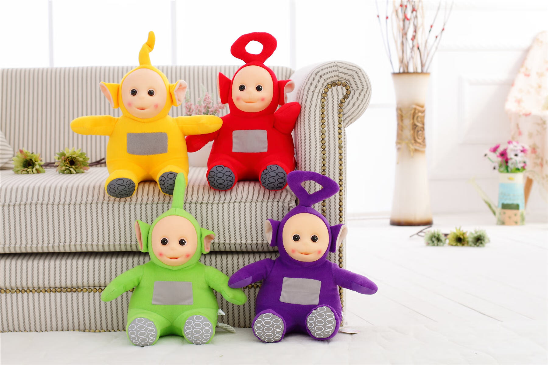 红色小波天线宝宝玩偶毛绒玩具公仔睡觉安抚布娃娃送孩子生日礼物儿童