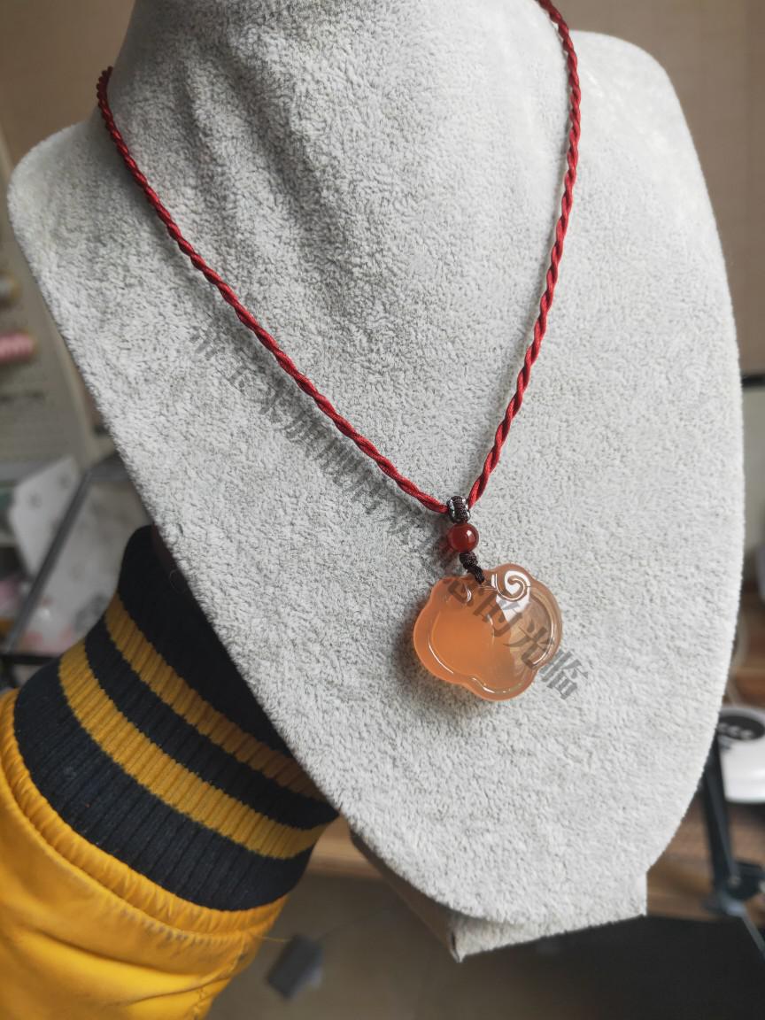 63蒂宝莱θυ青鱼石吊坠青鱼石鱼惊石如意锁吊坠手链婴儿百日礼成命