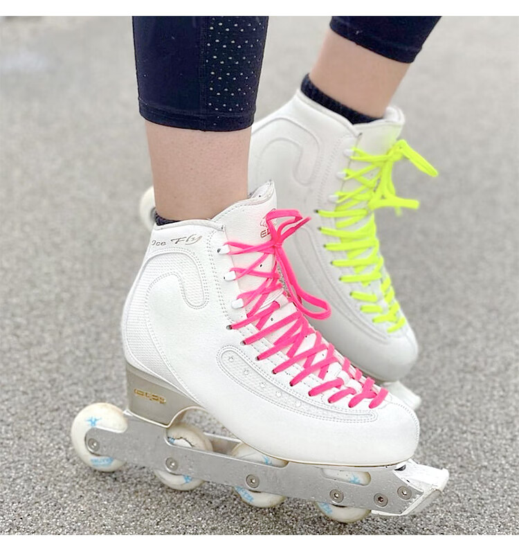 滑冰鞋带意大利进口花样滑冰鞋带轮滑鞋带溜冰鞋带 绿色 260cm(38-43