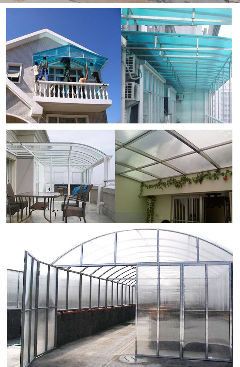 采光板阳光板透明玻璃树脂瓦塑料板雨棚阳光房阳光瓦采光瓦彩钢瓦08