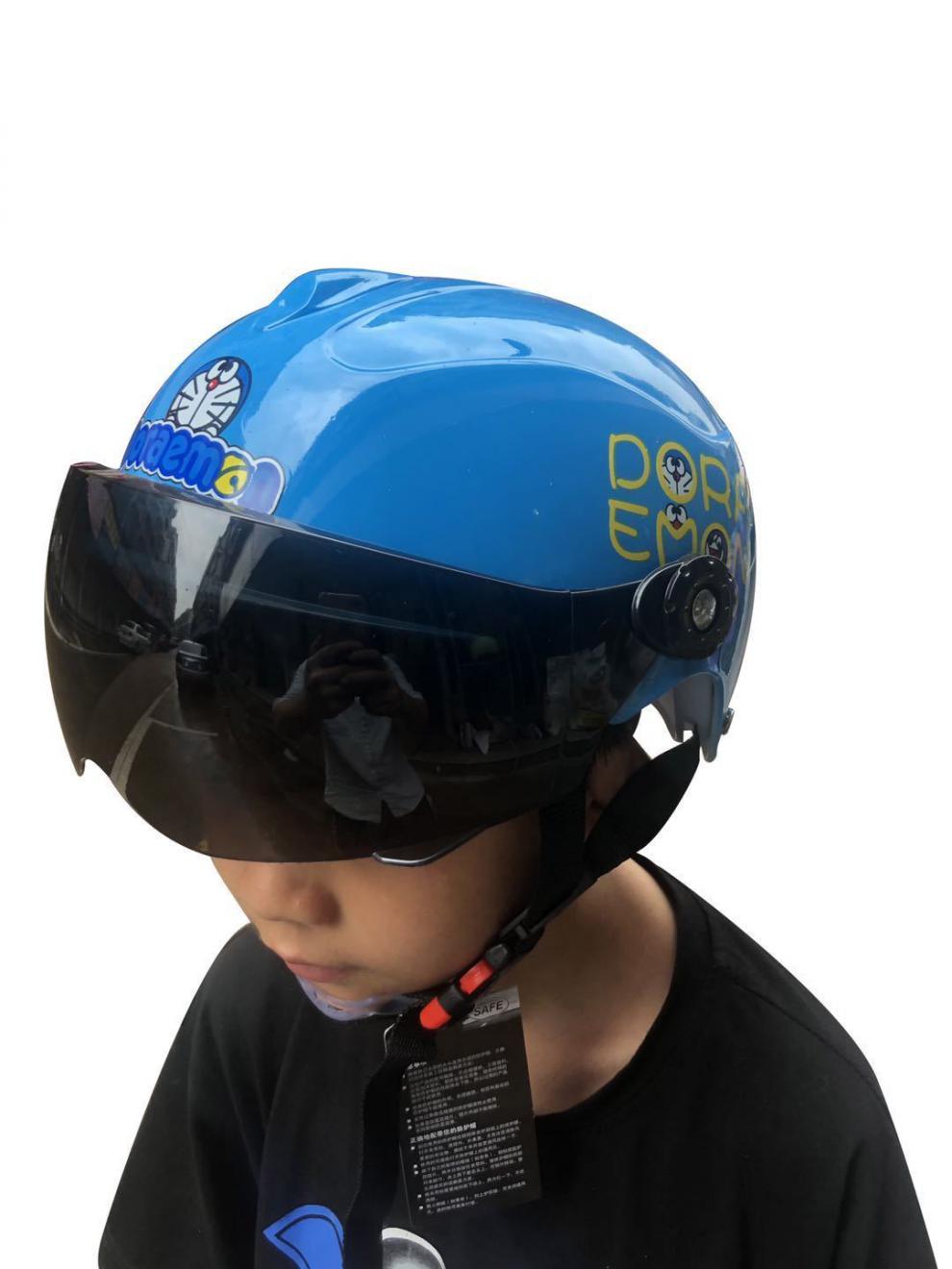 路探 儿童电动车头盔电瓶摩托车夏天女男孩电动颜色安全帽可调节大小