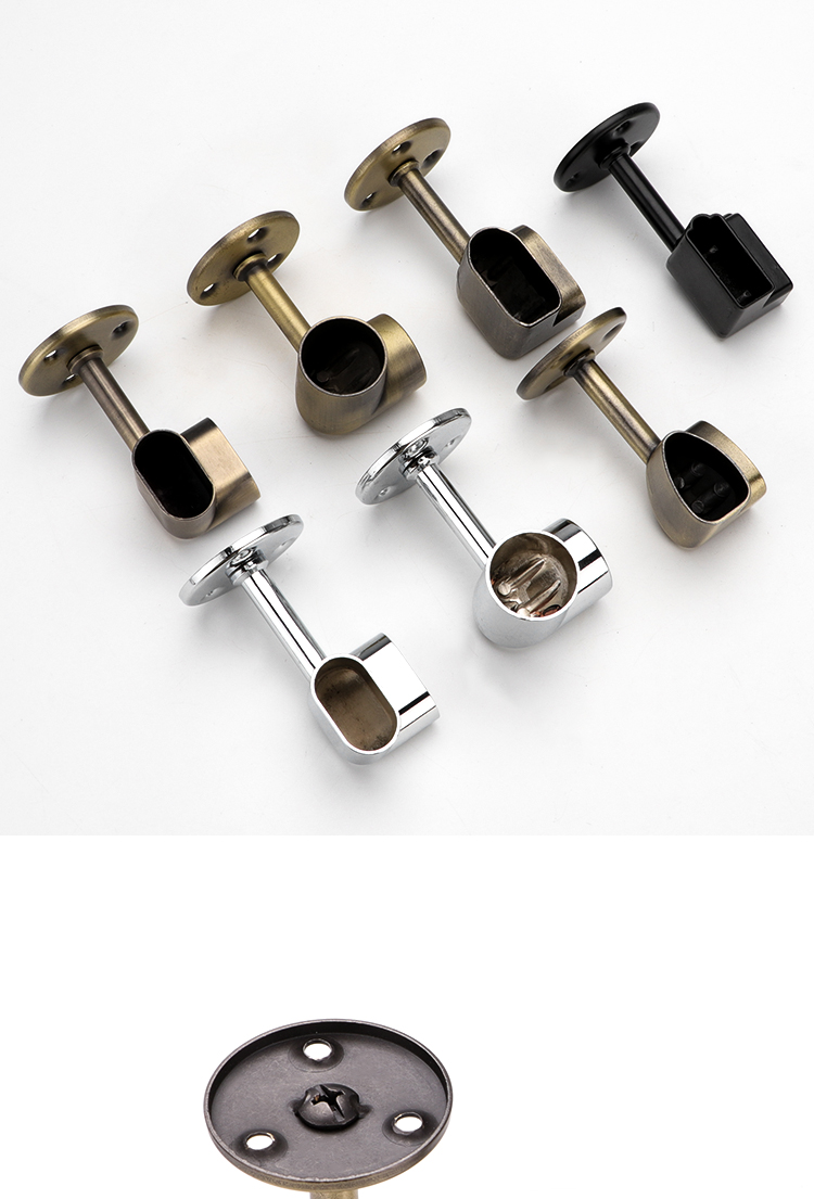 衣通杆配件挂衣杆橱柜杆法兰座衣柜直角衣杆托管座转角吊通座90度拐角