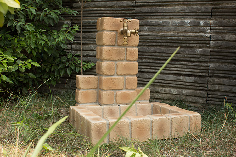 庭院花园阳台池 石头水槽户外水池 立水栓 经典深色款