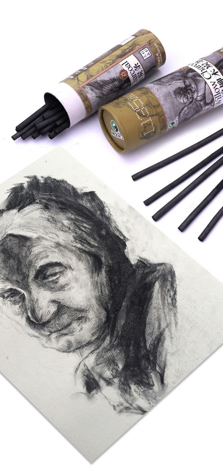 写字弹灰炭条马利棉柳木炭条国画素描绘画炭笔美术木炭笔碳条碳棒