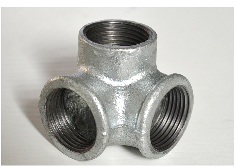 定做水暖玛钢管件直角三通水管接头4分6分1寸镀锌管连接件立体三通