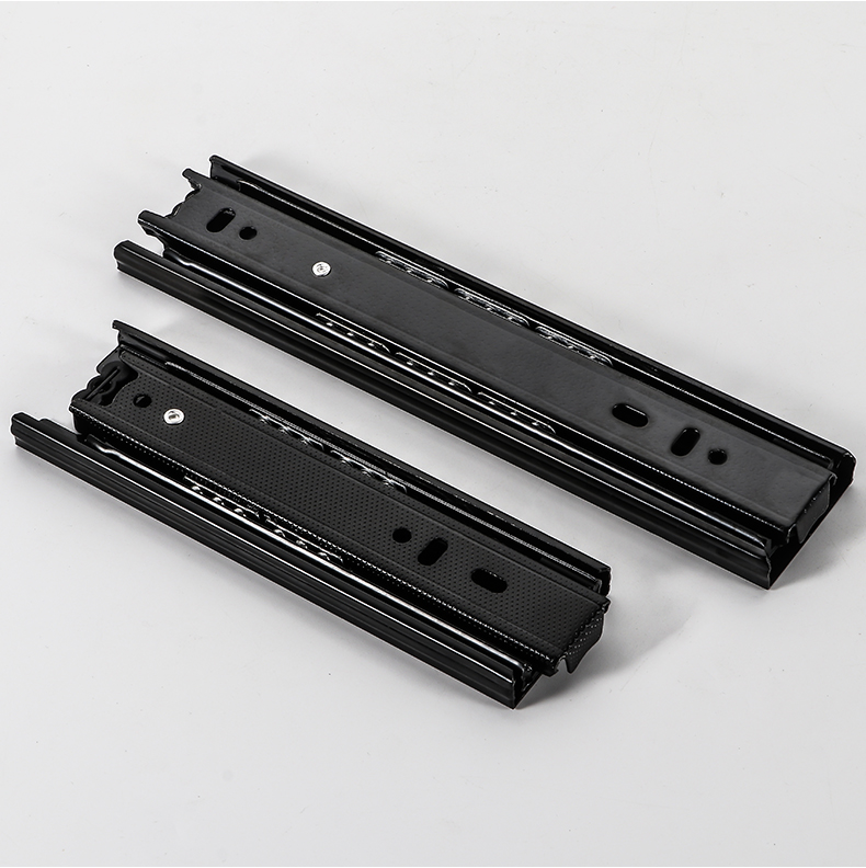 西朵短抽屉轨道150mm三节导轨橱柜5寸6寸8寸键盘静音三折小滑轨4寸100