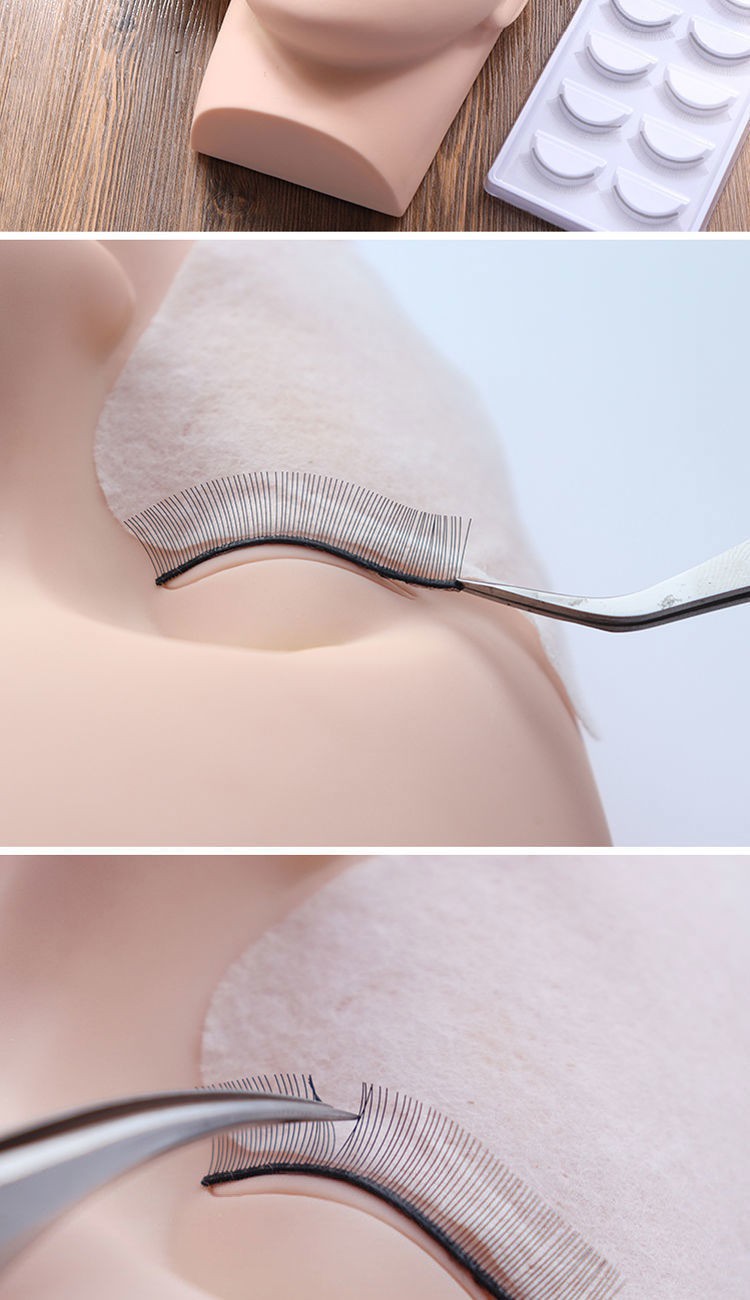 acare嫁接练习睫毛模特头新手学员练习假睫毛工具硅胶美睫头模初学者