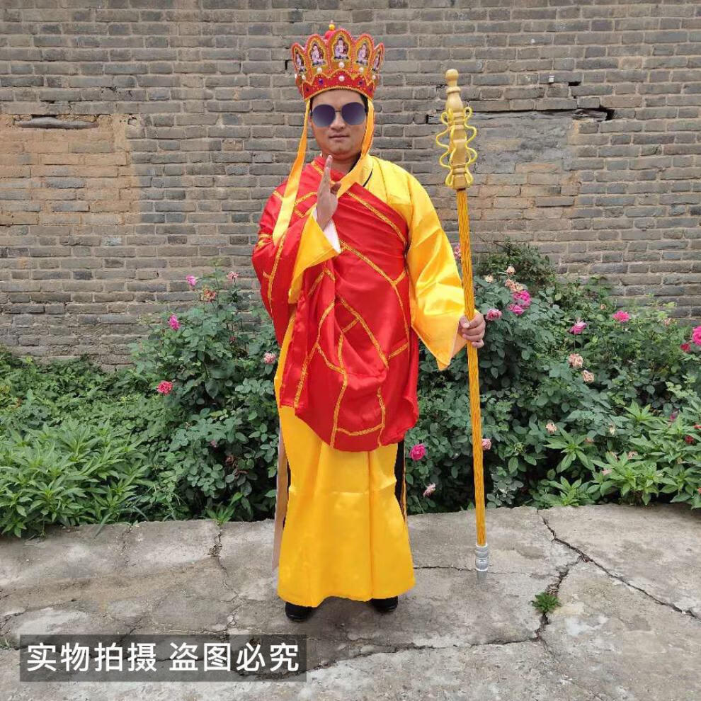 兄弟登中国风男装国潮男装联名唐僧帽子服装西游记服装道具五佛帽唐