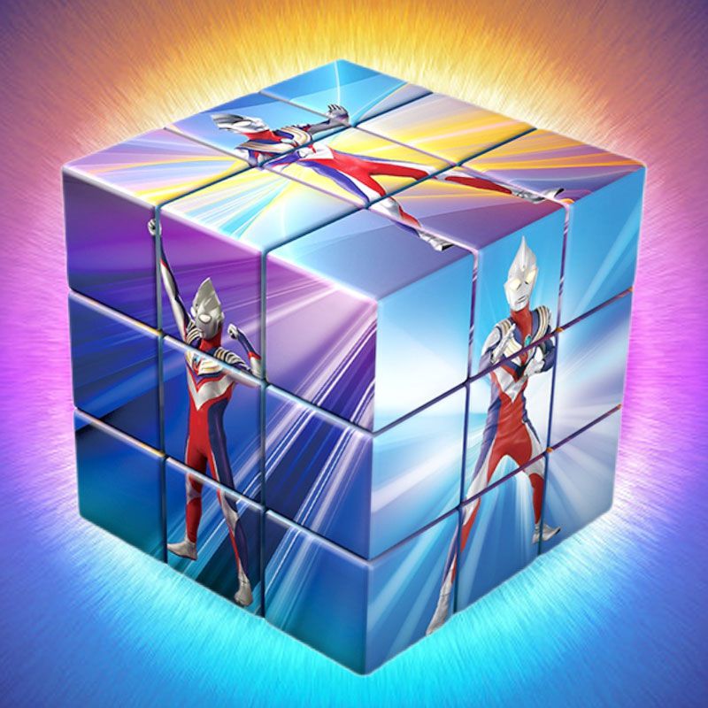 奥特曼的魔方百变带图案的魔方赛罗欧布超人动漫顺滑三阶拼图魔方卡通