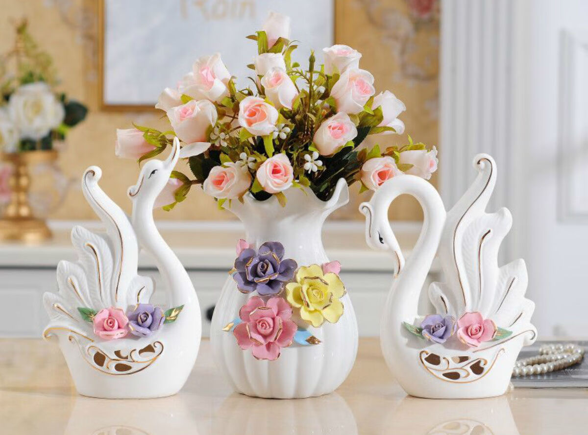 abay天鹅摆件家居装饰品工艺品摆设新结婚礼物欧式创意客厅桌面办公室