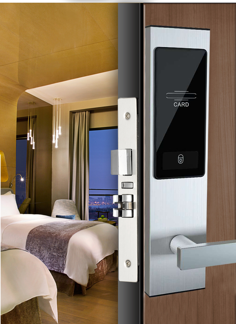智能电子锁酒店门锁宾馆磁卡锁感应锁酒店电子智能门锁公寓民宿ic卡锁