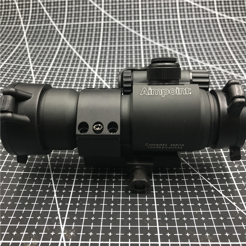 户外aimpointm2红点瞄准镜红膜高透光全息瞄准器m2还原版直臂黑色标准